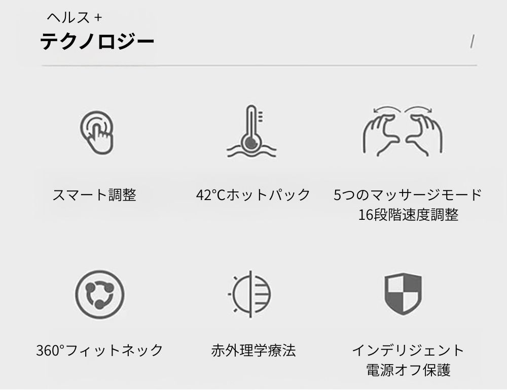 ネックマッサージャーのテクノロジー