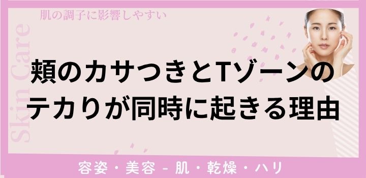 頬のカサつきとTゾーンのテカりが同時に起きる理由